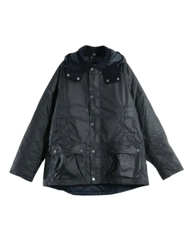 Barbour Beaufort Kapuzenjacke aus gewachster Baumwolle - Blau Blau