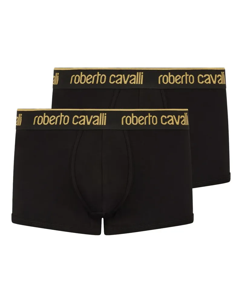 Roberto Cavalli Boxershorts mit Logo - Schwarz Schwarz