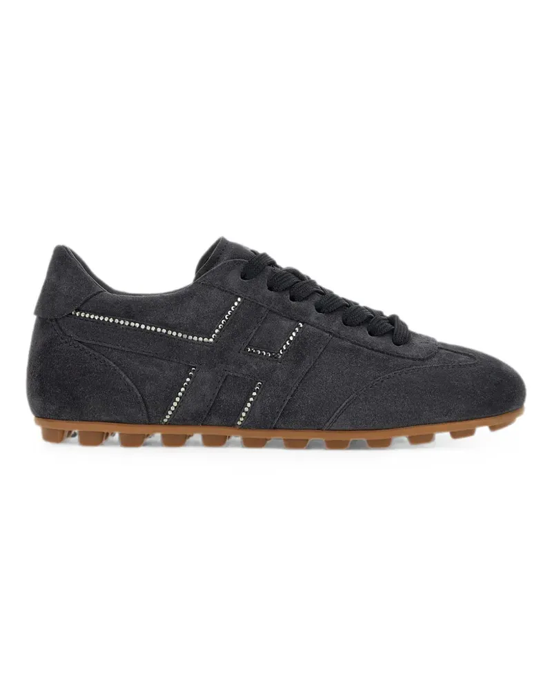 Hogan Olympia Wildleder-Sneakers mit Kristallen - Grau Grau