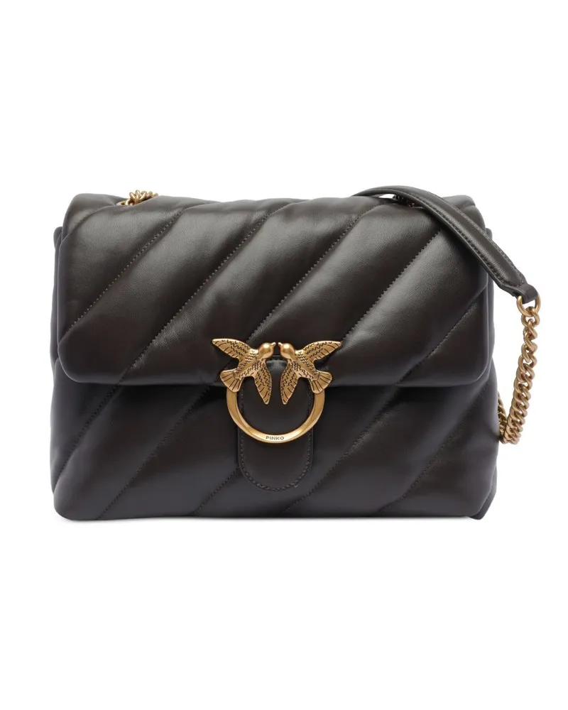 Pinko Big Love Puff Schultertasche - Braun Braun