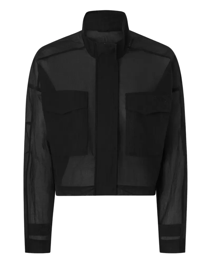 Pinko Cropped-Jacke mit Sheer-Effekt - Schwarz Schwarz