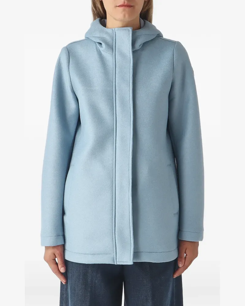 Colmar hooded zip-up single-breasted coat - Blau Blau