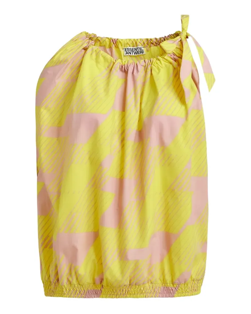 Essentiel Bluse mit Schleife - Gelb Gelb