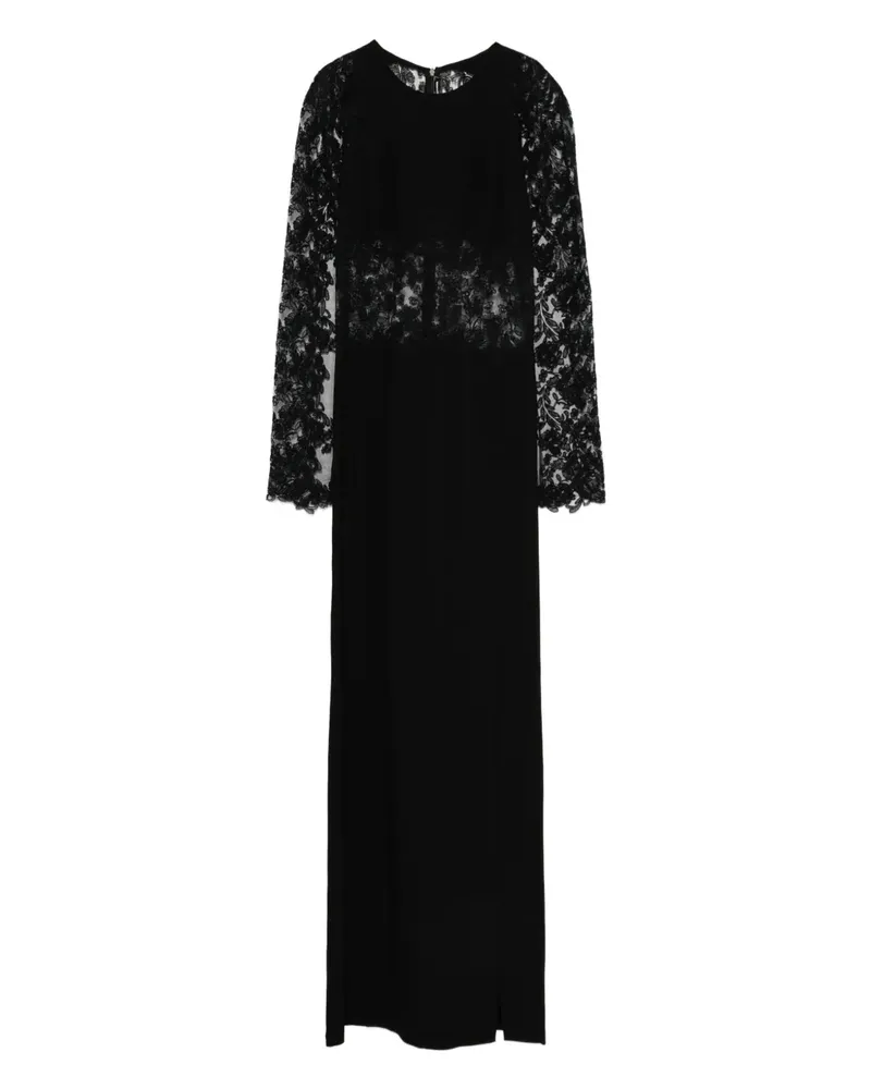 Ermanno Scervino Maxikleid mit Spitzeneinsätzen - Schwarz Schwarz