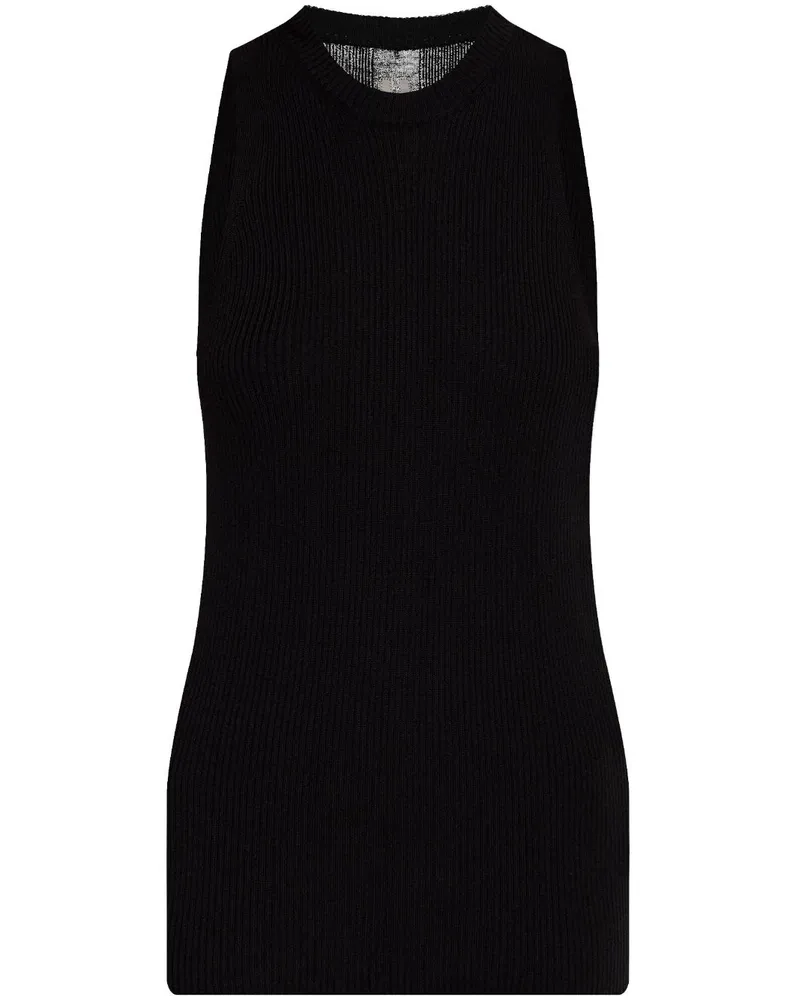 Rick Owens Geripptes Porterville Tanktop - Schwarz Schwarz
