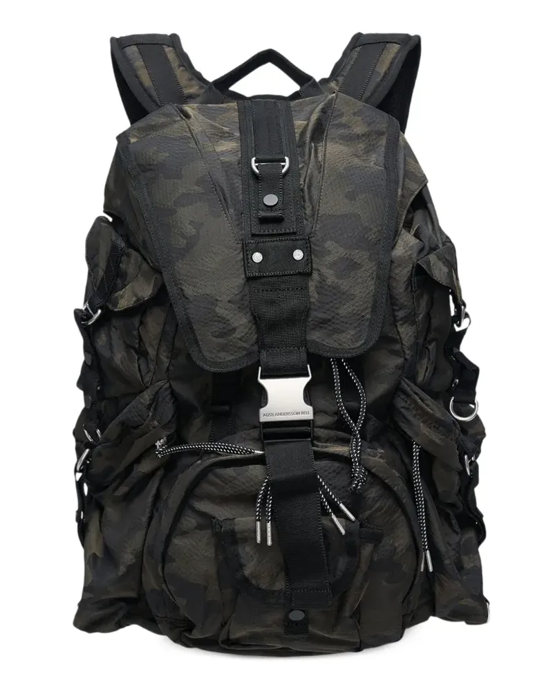 Andersson Bell Berlin Rucksack mit Camouflage-Print - Grün Grün