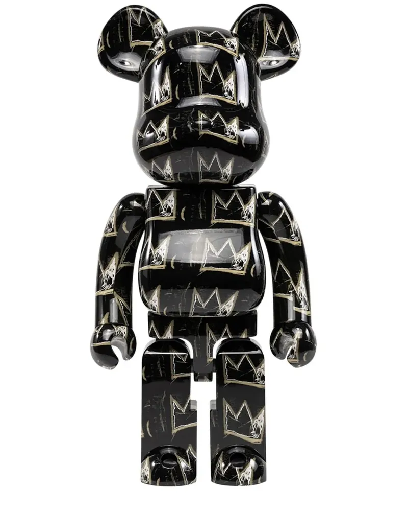 Medicom Toy Jean Michel Basquiat #8 Be@rbrick Sammelfigur - Schwarz Schwarz