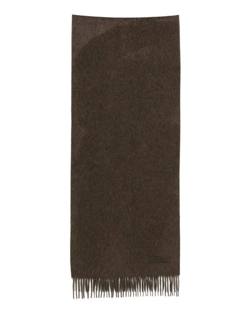 Ermenegildo Zegna fringed-hem scarf - Braun Braun