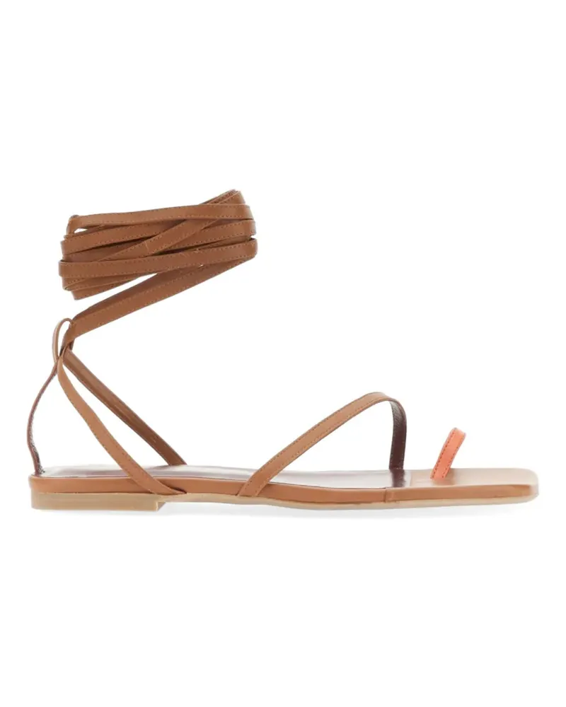 STAUD gladiator toe sandals - Braun Braun