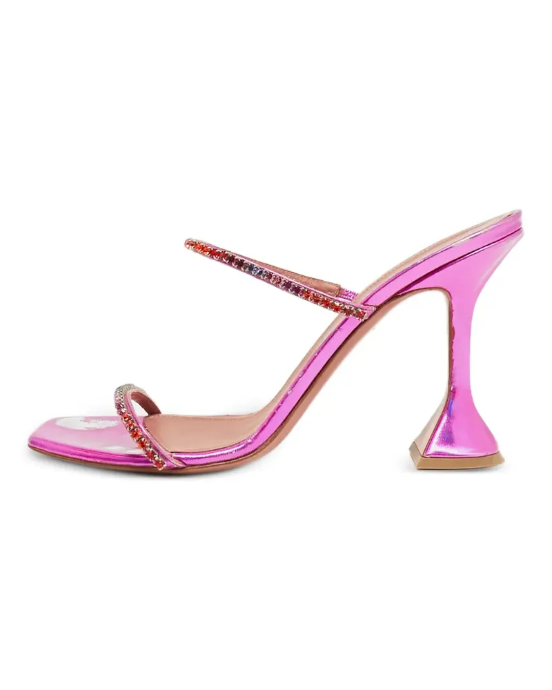 Amina Muaddi Gilda Sandalen mit Kristallen - Rosa Rosa