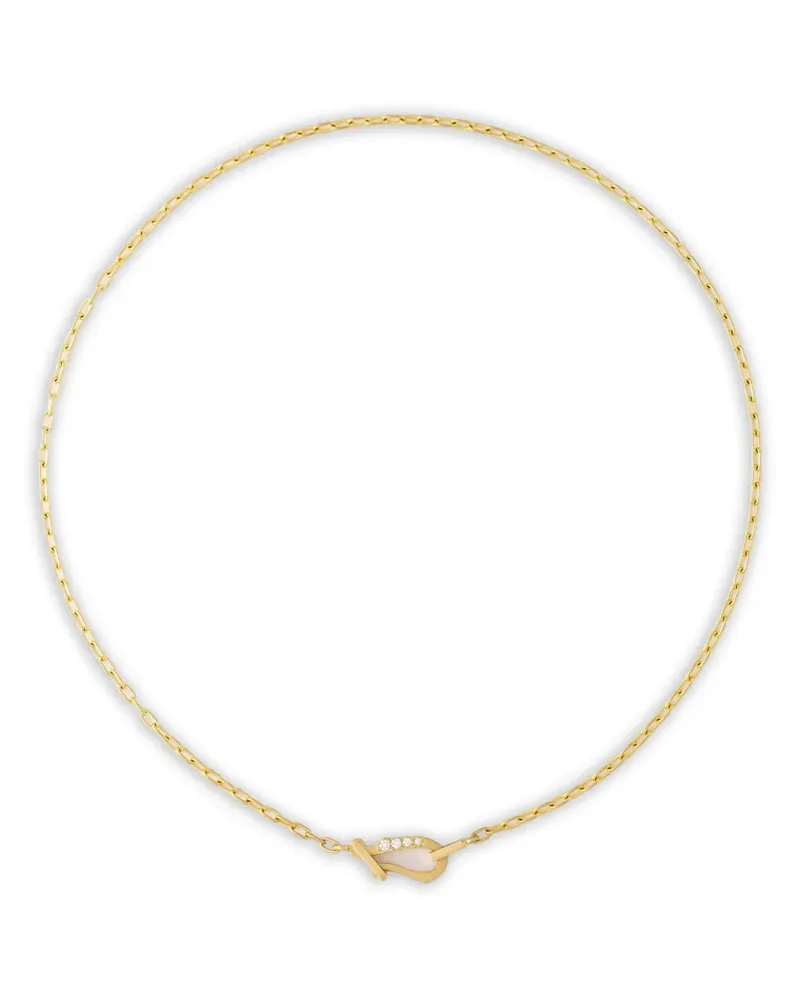 Jade Trau 18kt Lola Gelbgoldhalskette mit Diamant Gold