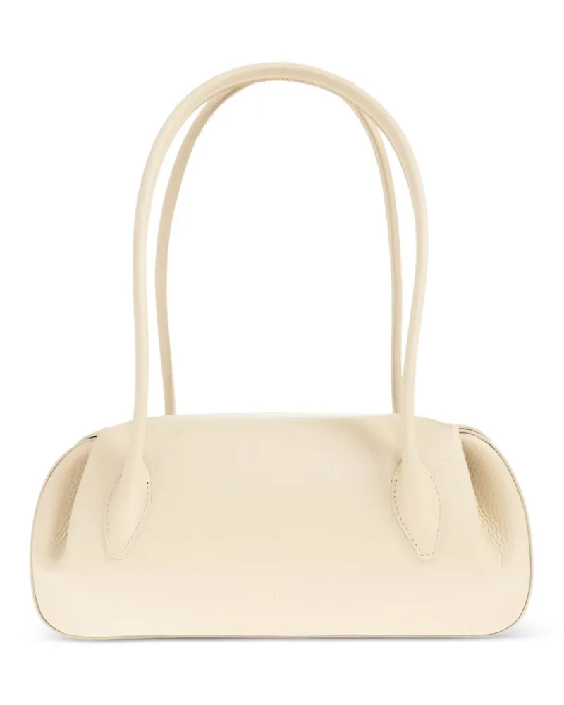 YUZEFI Oyster Schultertasche aus Leder - Nude Nude