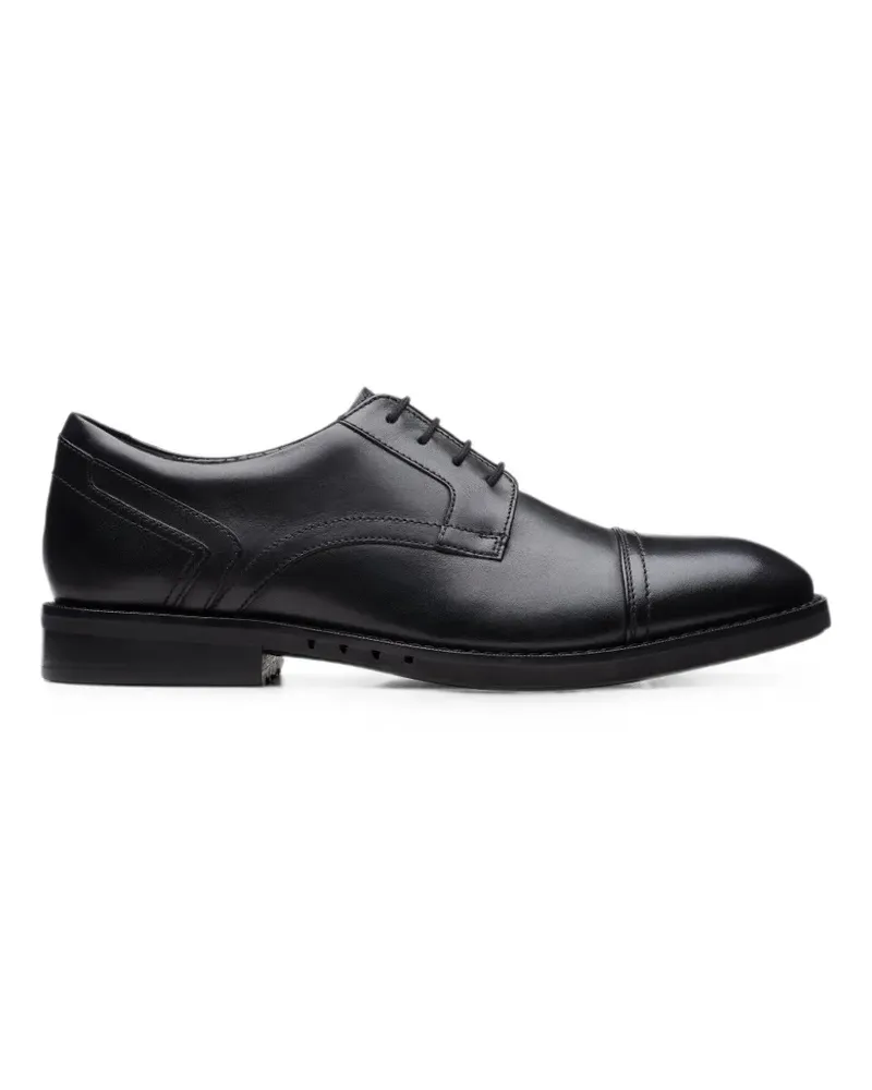 Clarks Un Hugh Cap Derby-Schuhe - Schwarz Schwarz