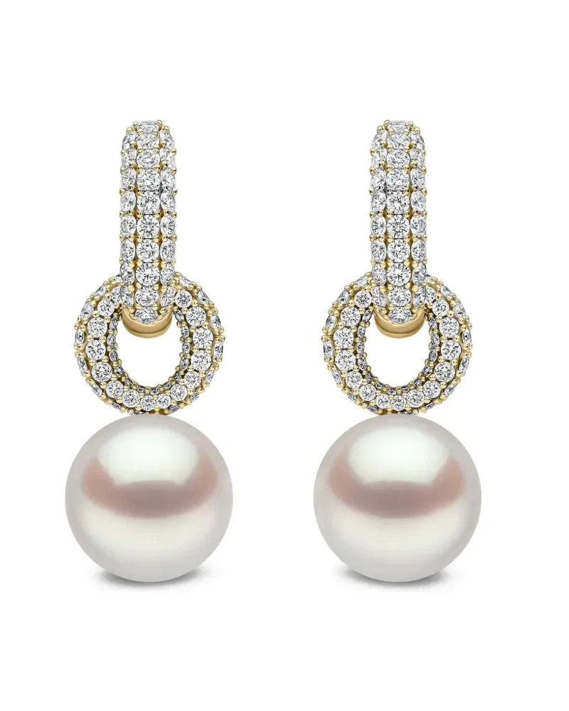 YOKO London O by Yoko diamond and pearl ring - Gold Gold