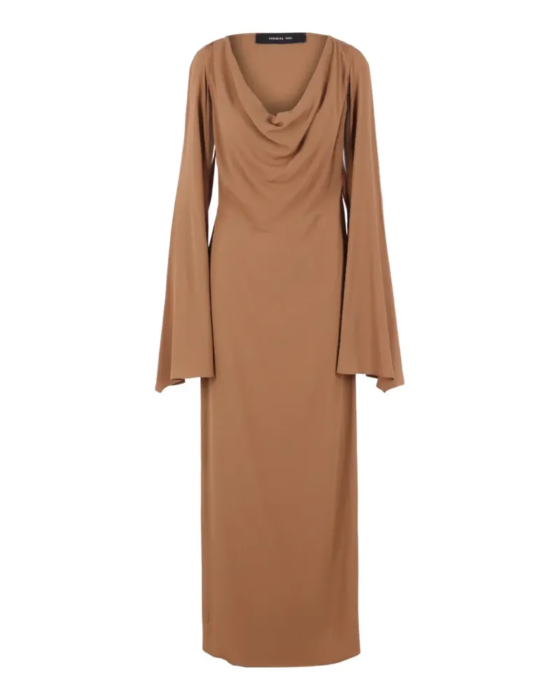 Federica Tosi cowl-neck long-sleeve dress - Braun Braun