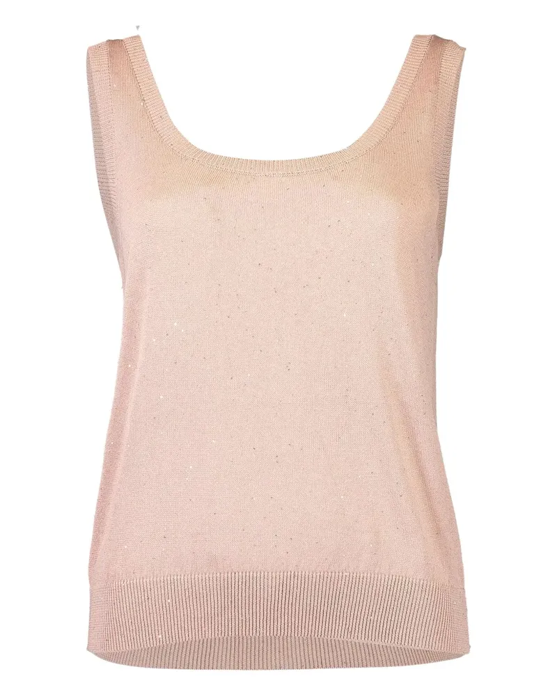 Eleventy scoop-neck tank top - Nude Nude