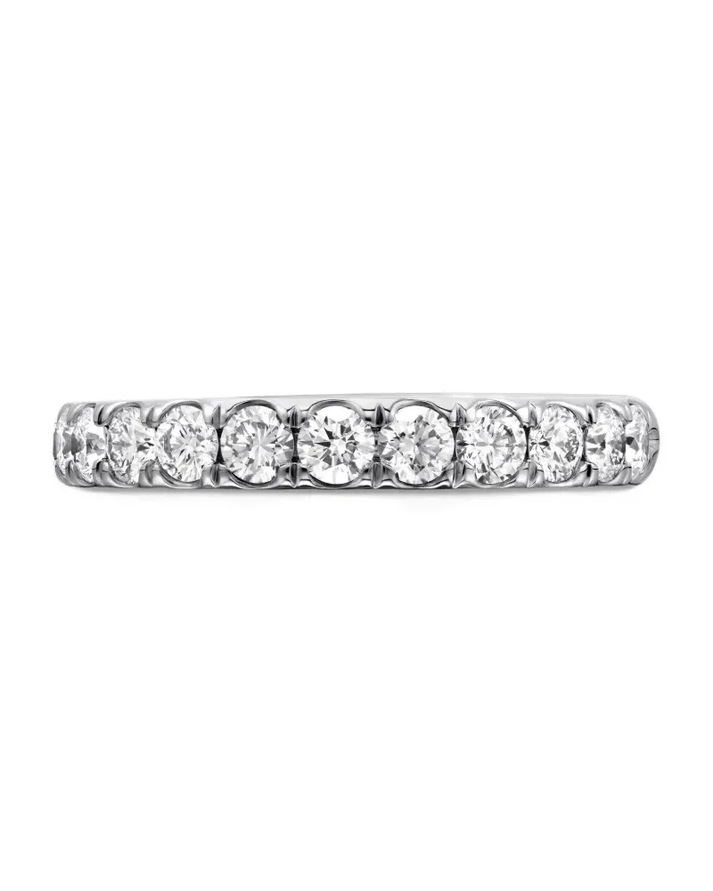 David Yurman DY Eden Partway Platinring mit Diamanten (2,8mm) - Silber Silber
