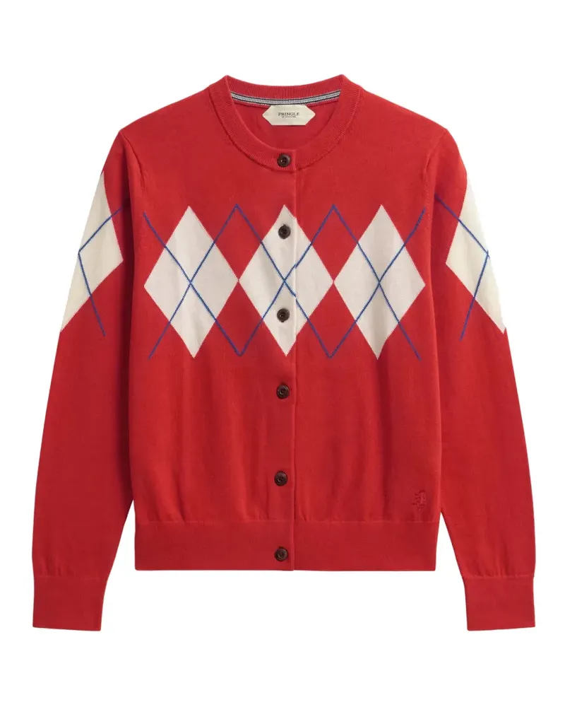 Pringle of Scotland Cardigan mit Rautenmuster - Rot Rot