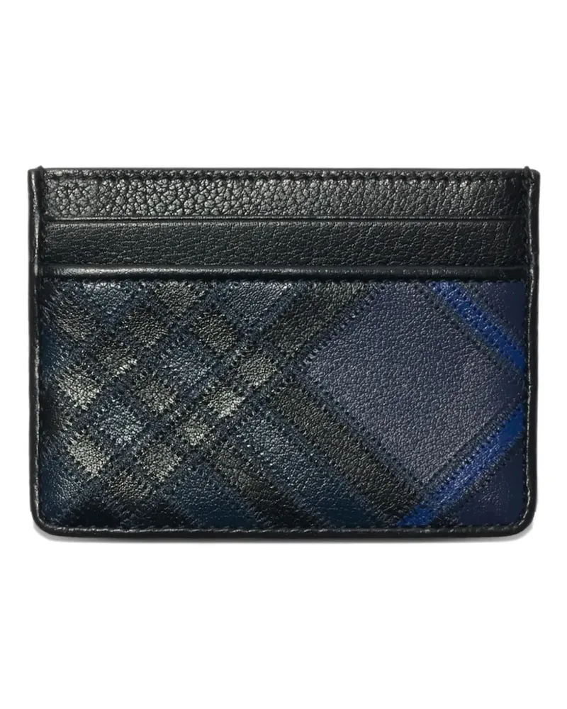 Burberry check-intarsia card holder - Grau Grau