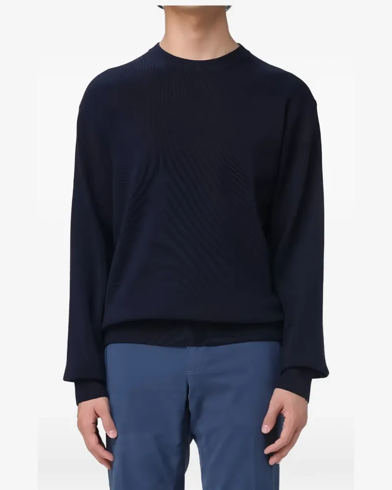 Manuel Ritz Gerippter Pullover - Blau Blau