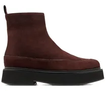 Buna Plateau-Stiefeletten mit Reißverschluss 50mm - Braun