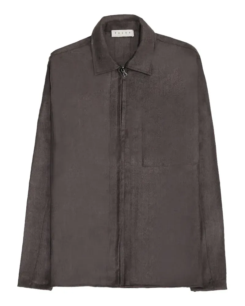 PAURA zip shirt jacket - Braun Braun