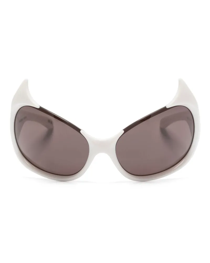 Balenciaga Gotham Cat-Eye-Sonnenbrille - Weiß Weiß