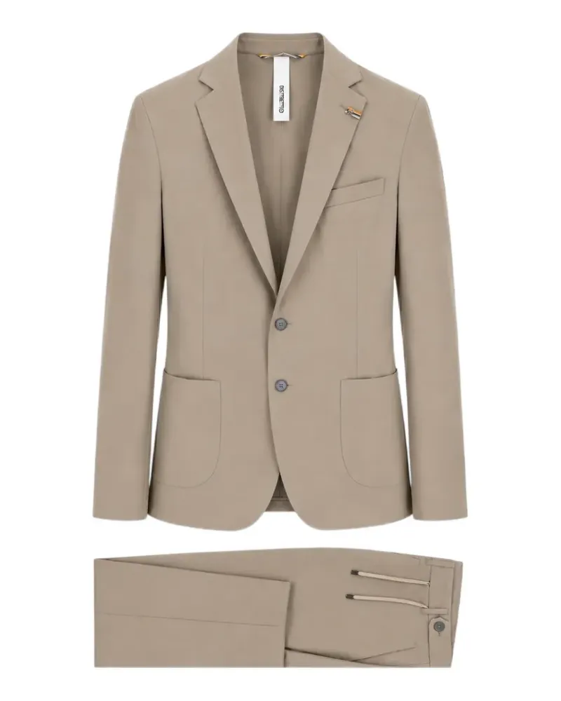 DISTRETTO12 notched-lapel single-breasted suit - Nude Nude