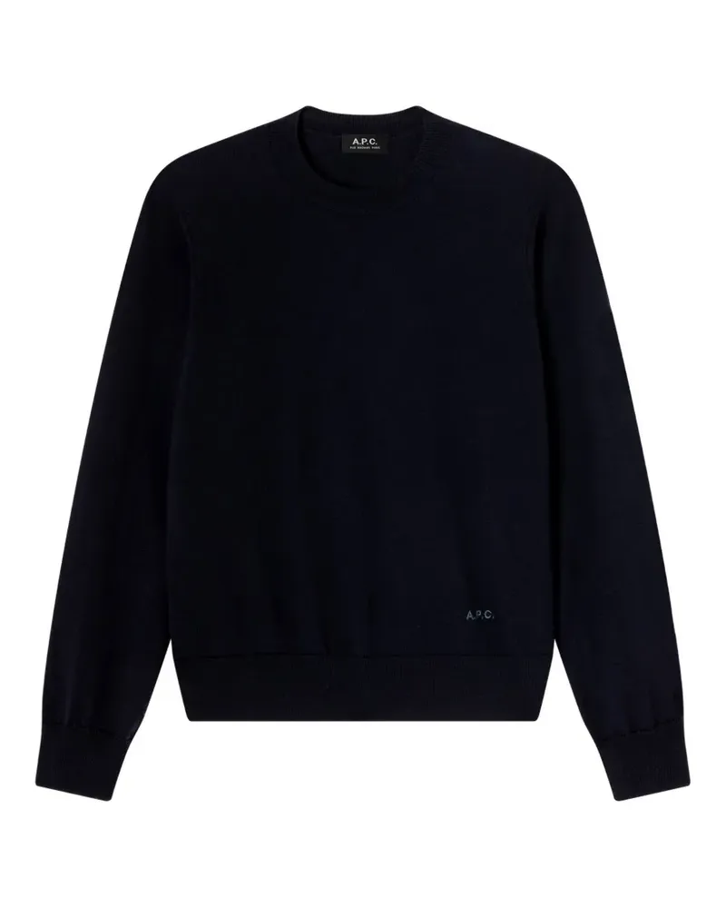 A.P.C. Pullover mit Logo-Stickerei - Blau Blau