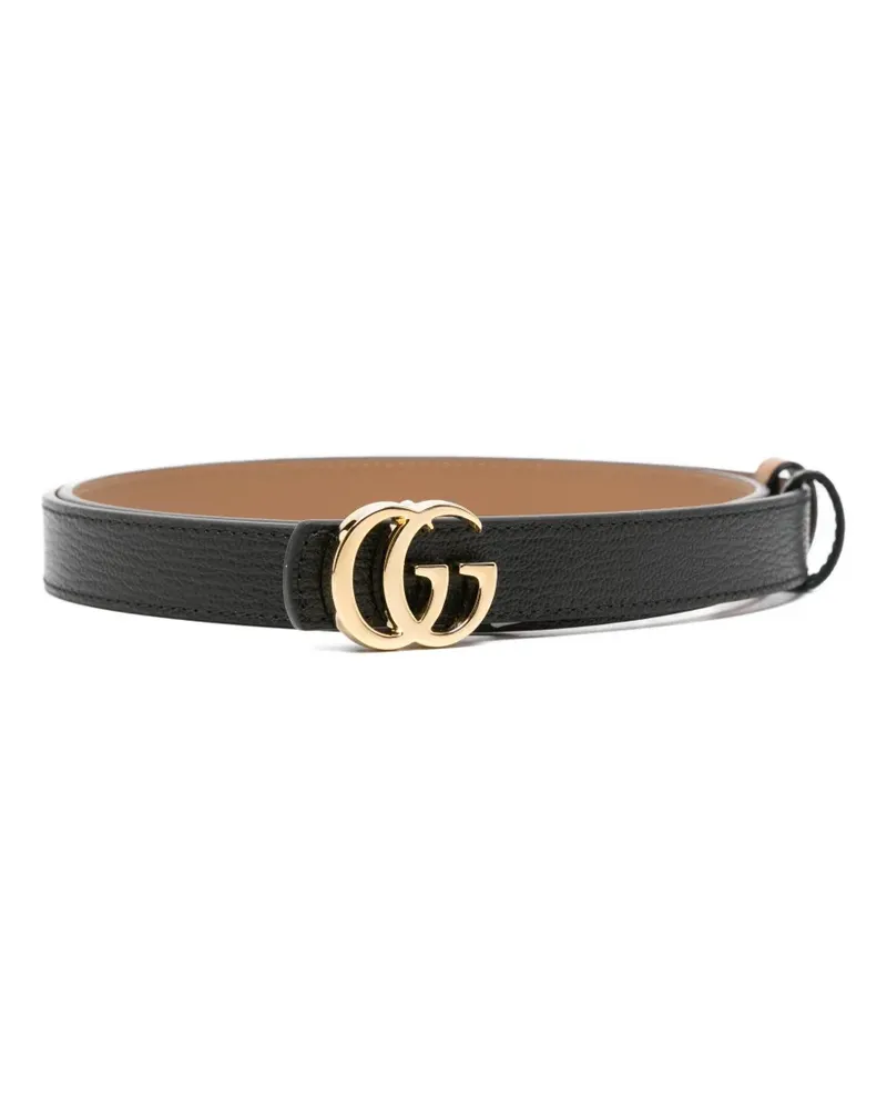 Gucci Marmont Gürtel mit GG-Logo - Schwarz Schwarz