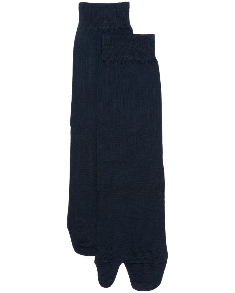 Maison Margiela Gerippte Socken mit Tabi-Spitze - Blau Blau