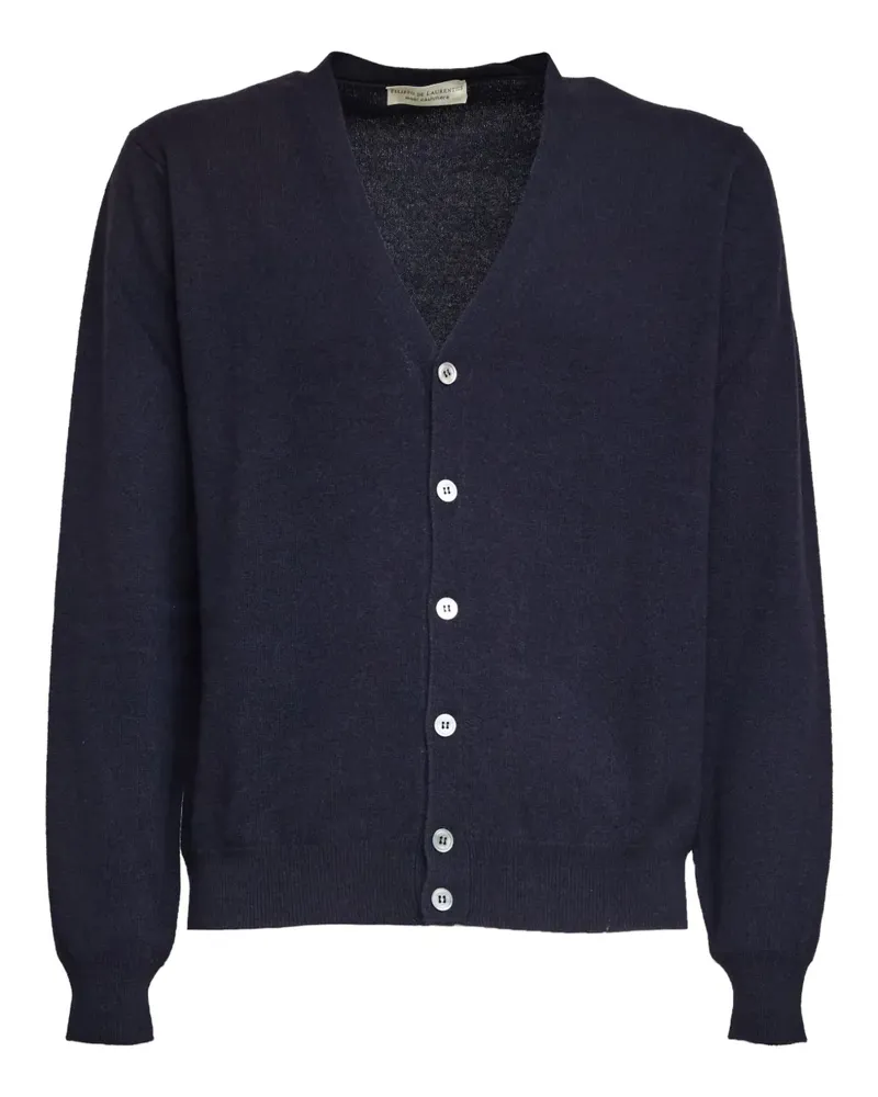 Filippo de Laurentiis Geknöpfter Cardigan mit V-Ausschnitt - Blau Blau
