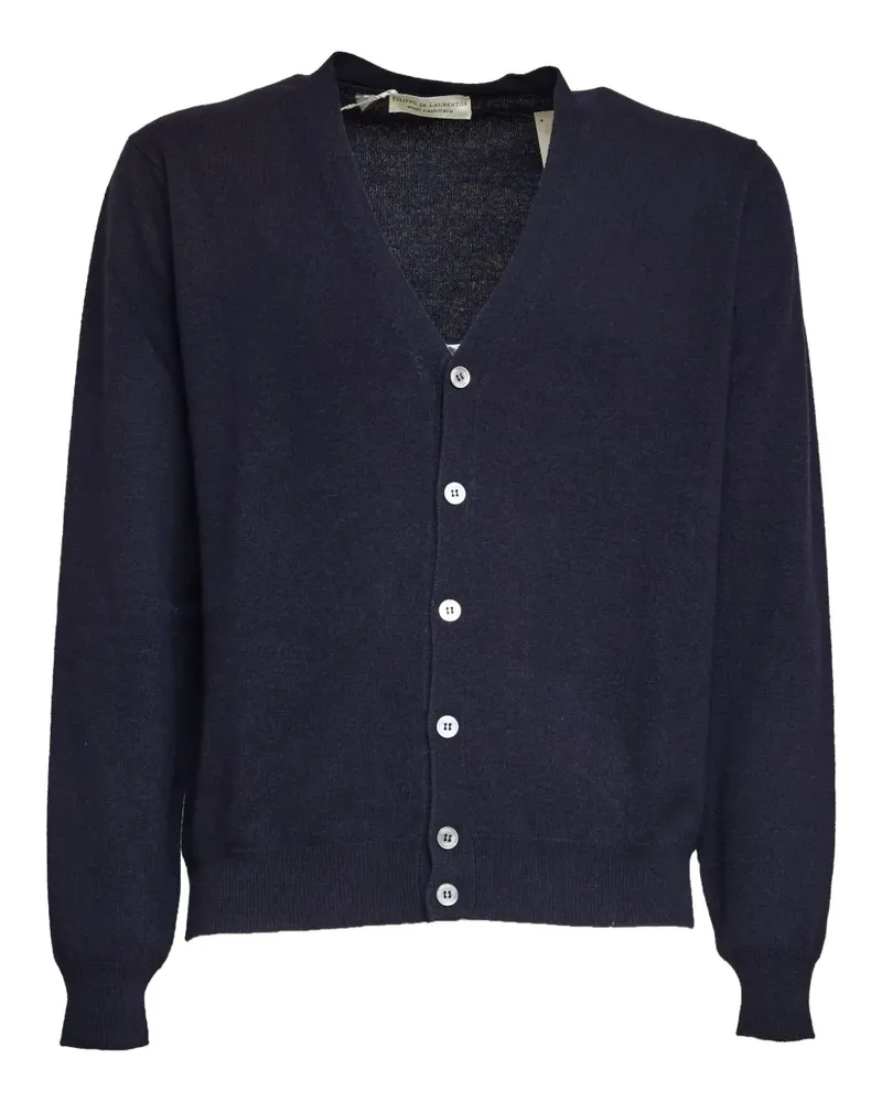 Filippo de Laurentiis V-neck buttoned cardigan - Blau Blau