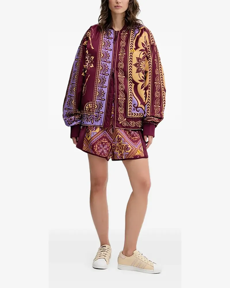 adidas x Farm Shorts mit Schmetterling-Print - Rot Rot