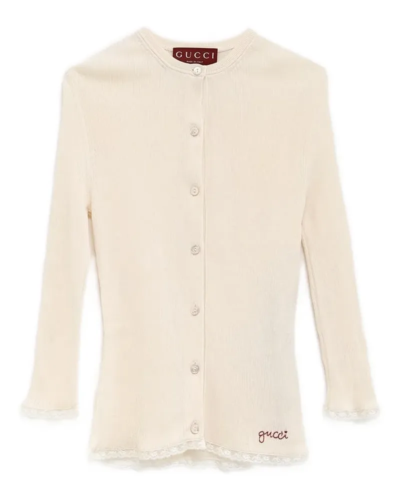 Gucci Cardigan mit Spitze - Nude Nude