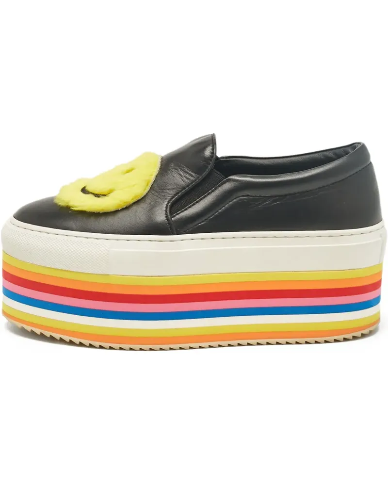 Joshua Sanders Pre-owned Smile Slip-On-Sneakers mit Plateau - Schwarz Schwarz