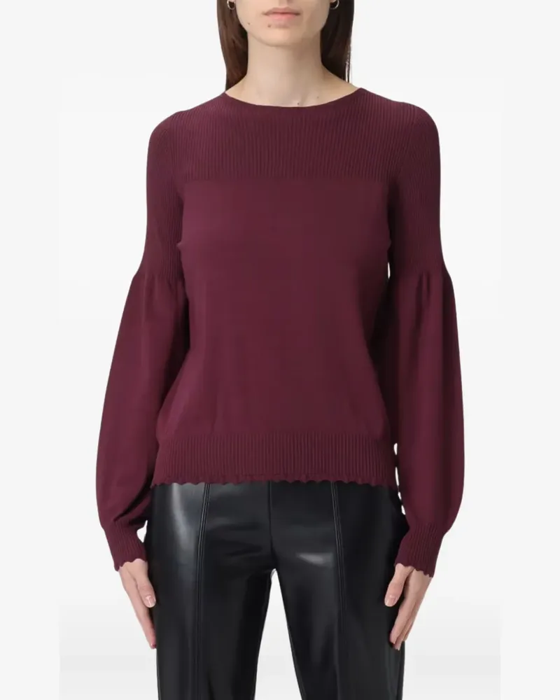 Twin-Set ribbed bell-sleeve sweater - Violett Violett