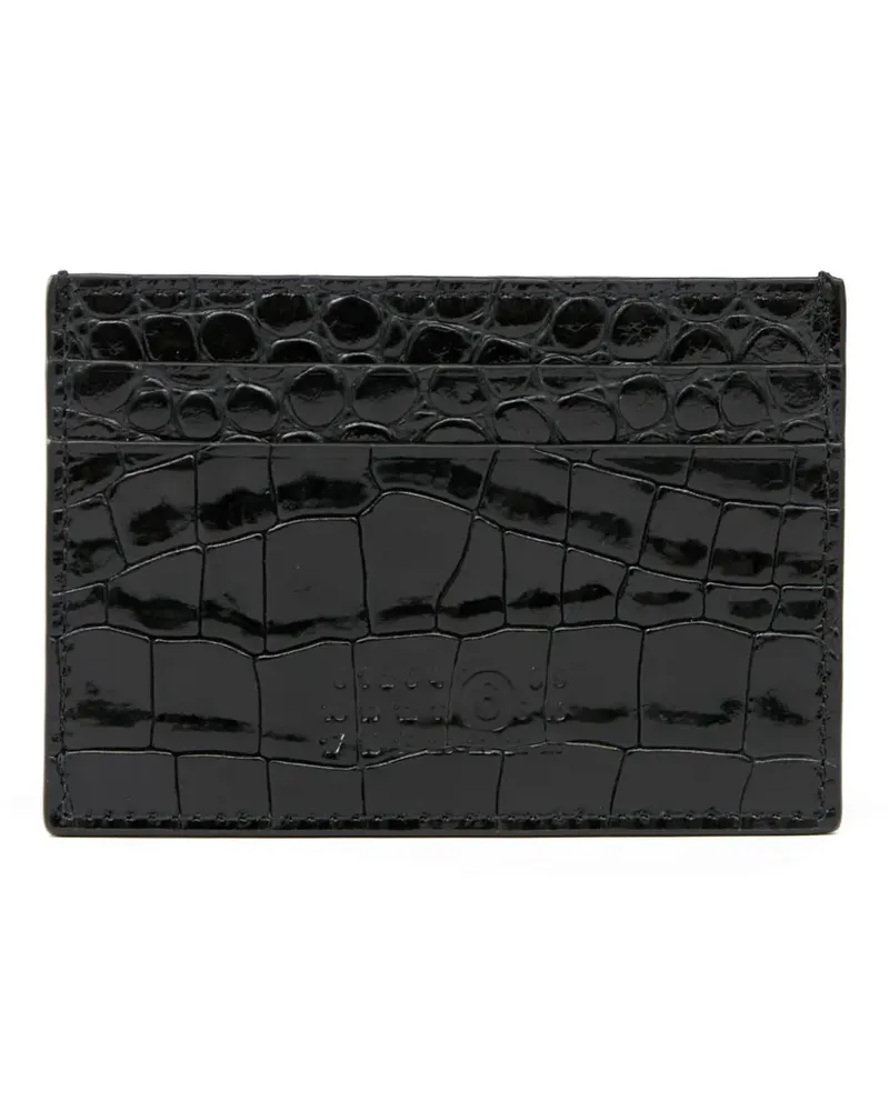 Maison Margiela Kartenetui mit Kroko-Prägung - Schwarz Schwarz