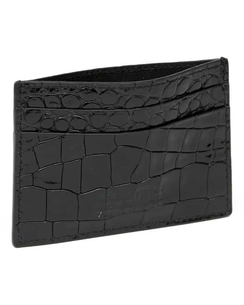 Maison Margiela Kartenetui mit Kroko-Prägung - Schwarz Schwarz