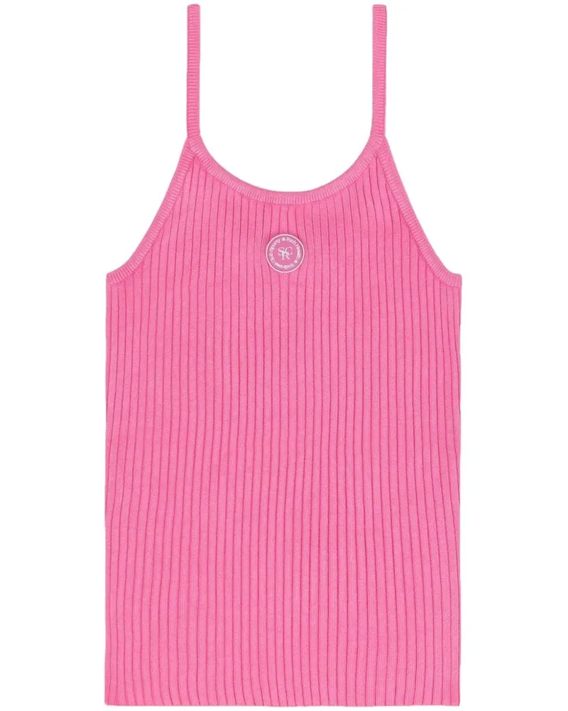 SPORTY & RICH Geripptes SRHWC Tanktop Rosa