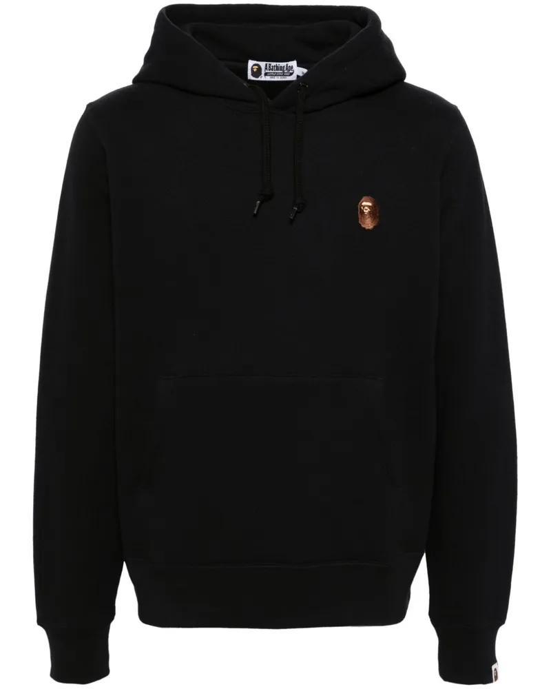 BAPE Hoodie mit Logo-Patch - Schwarz Schwarz