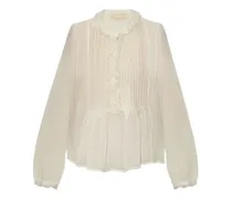 Bluse mit Rüschen - Nude