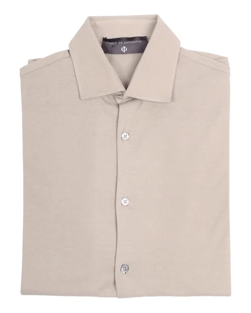 Filippo de Laurentiis long-sleeve button-up shirt - Nude Nude