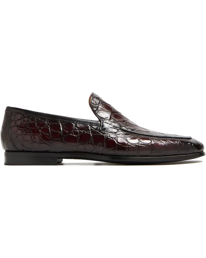 Magnanni Loafer mit Kroko-Prägung - Rot Rot