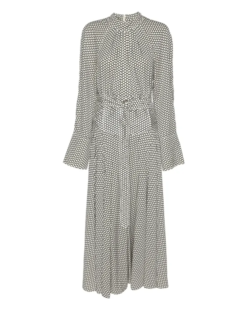 Diane von Furstenberg Seidenstretch-Kleid mit Punkte-Print - Weiß Weiß