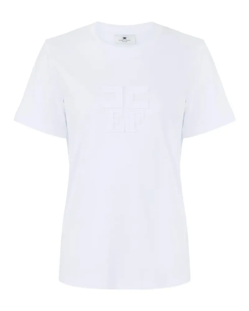 Elisabetta Franchi jersey T-shirt with logos - Weiß Weiß