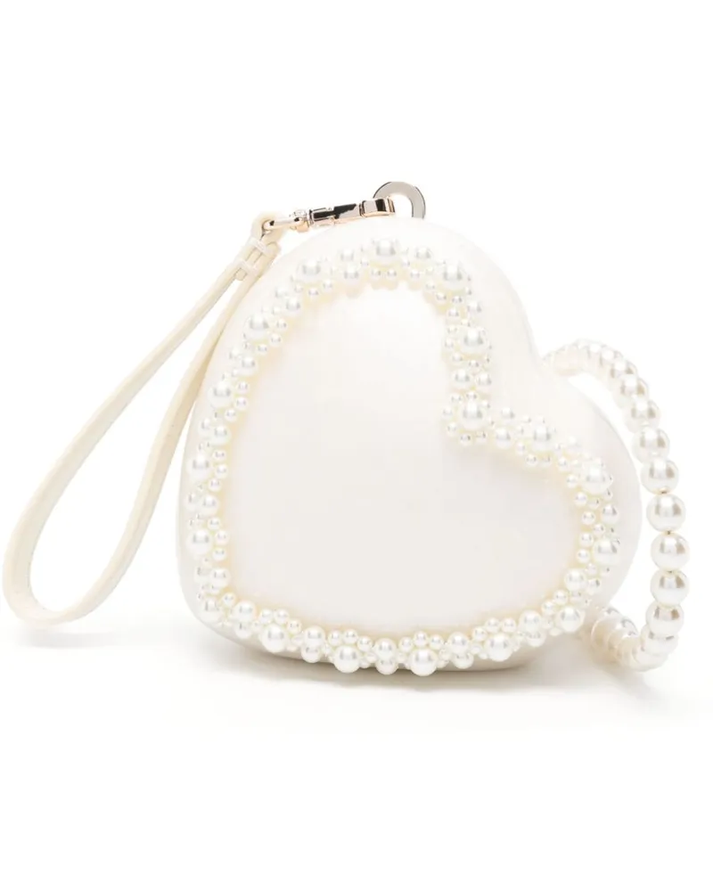 Simone Rocha Pearl Heart Tasche Nude