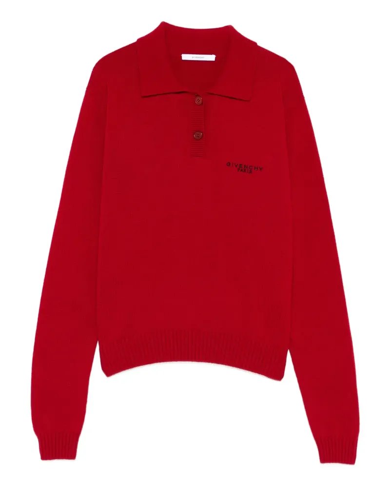 Givenchy long-sleeves polo top - Rot Rot