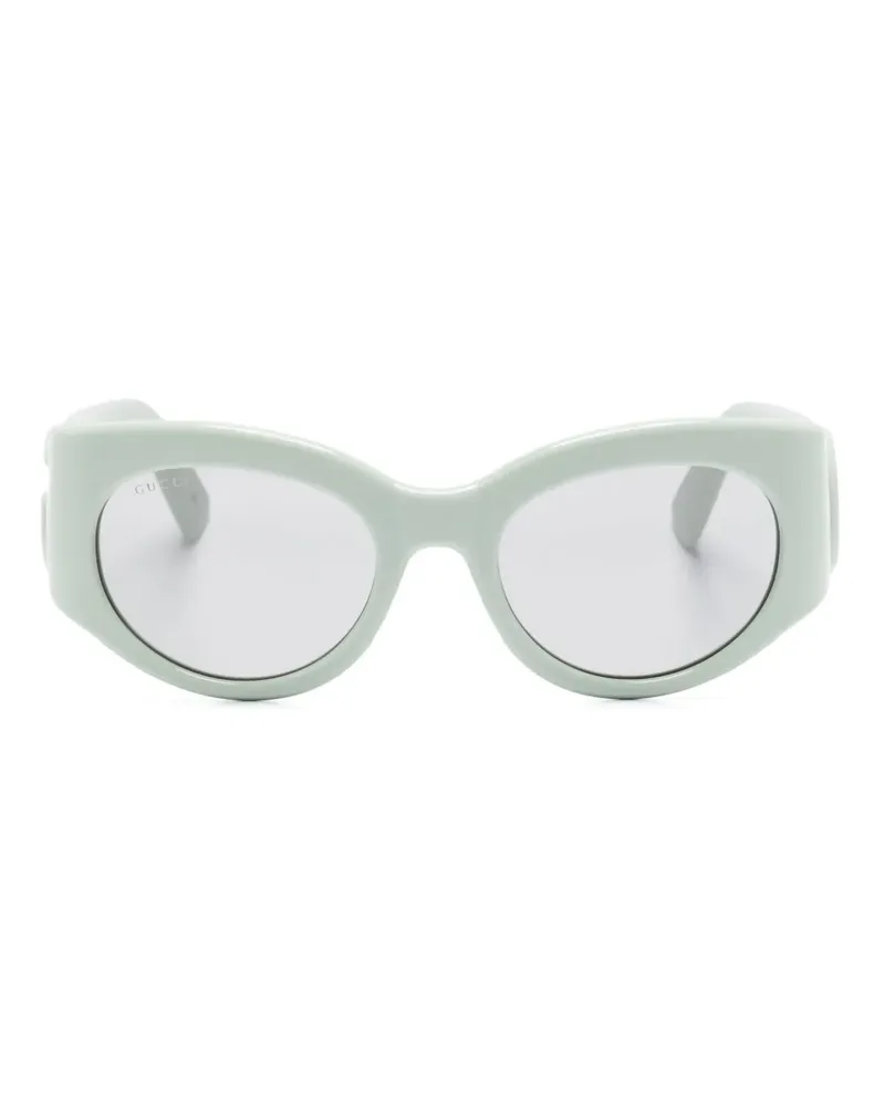 Gucci Sonnenbrille mit ovalem Gestell - Grün Grün
