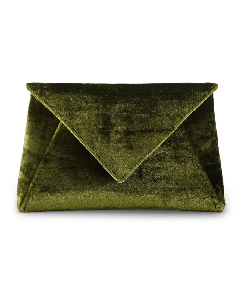 Tyler Ellis Kleine Lee Pouchet Clutch mit Crushed-Struktur - Grün Grün